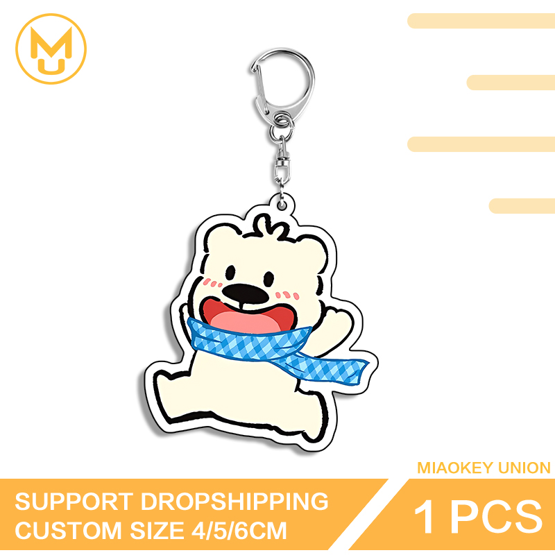 Resin Art Keychain Design - لطيف تشغيل الدب لافتة للنظر منفعل
