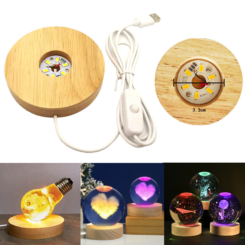 Resin Art Light - الراتنج الفن عرض جولة الخشب الملونة