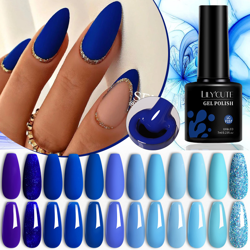 Resin Art Varnish - LILYCUTE 7 مللي ماتي الأزرق اللون
