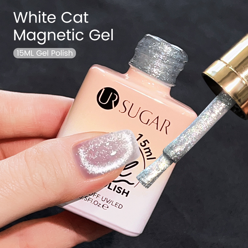 Resin Art Varnish - طلاء أظافر جل مغناطيسي أبيض من
