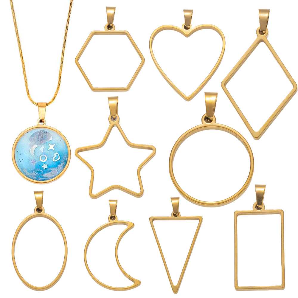 Resin Art Jewellery Kit - 5 قطعة الفولاذ المقاوم للصدأ مفتوحة
