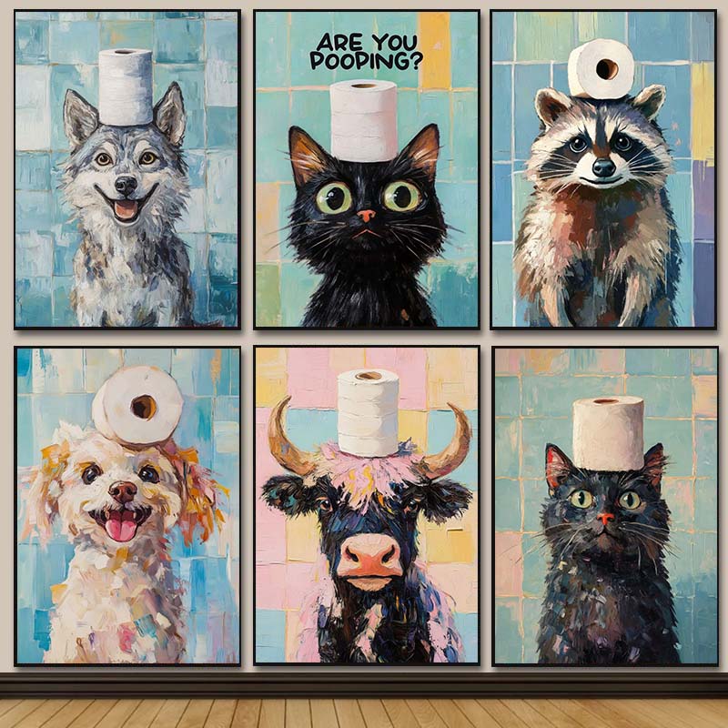 Resin Art On Wall - لوحة فنية جدارية لطيفة بتصميم حيوانات