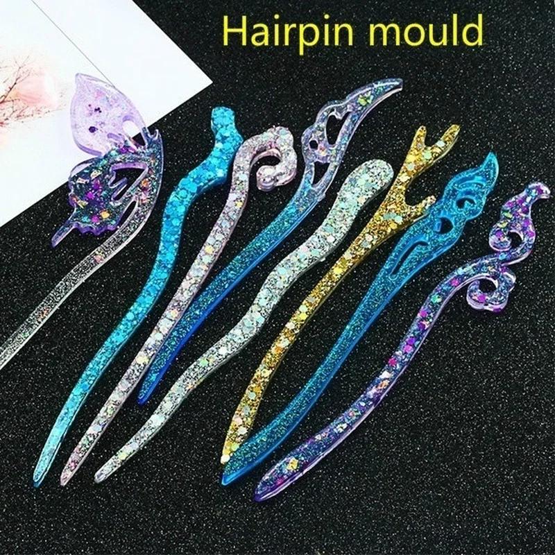 Resin Art Jewellery Kit - جديد شفاف دبوس الشعر سيليكون قالب
