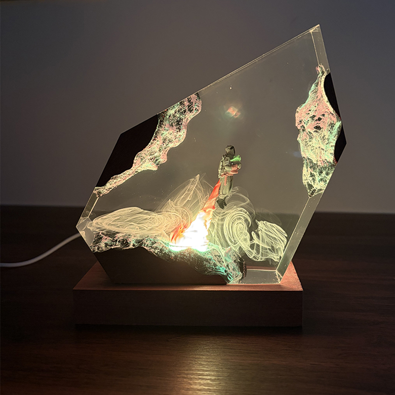 Resin Art Light - مصباح طاولة على شكل كائن حي