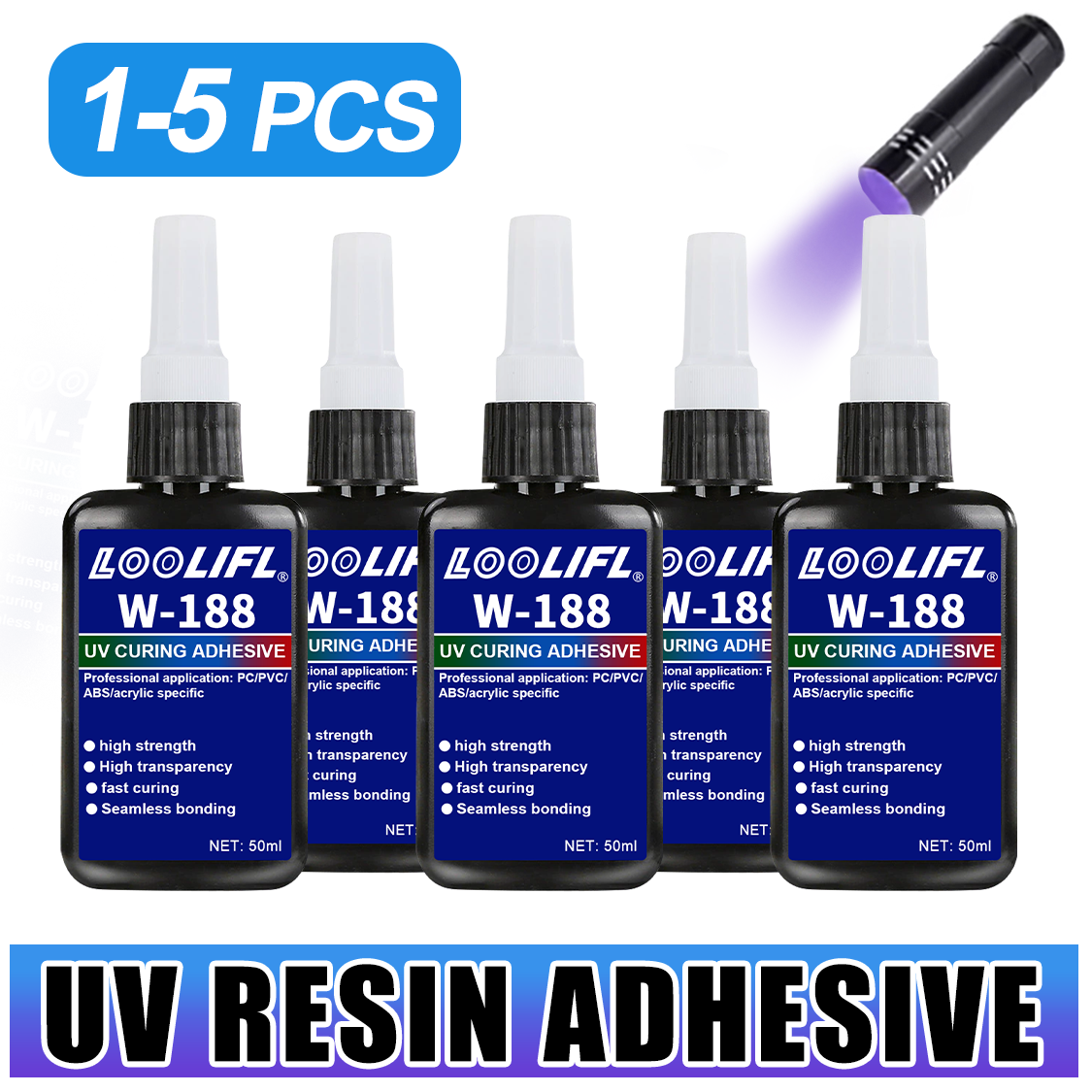 Resin Art Light - لاصق LOOLIFL 188 القوي 50 مل