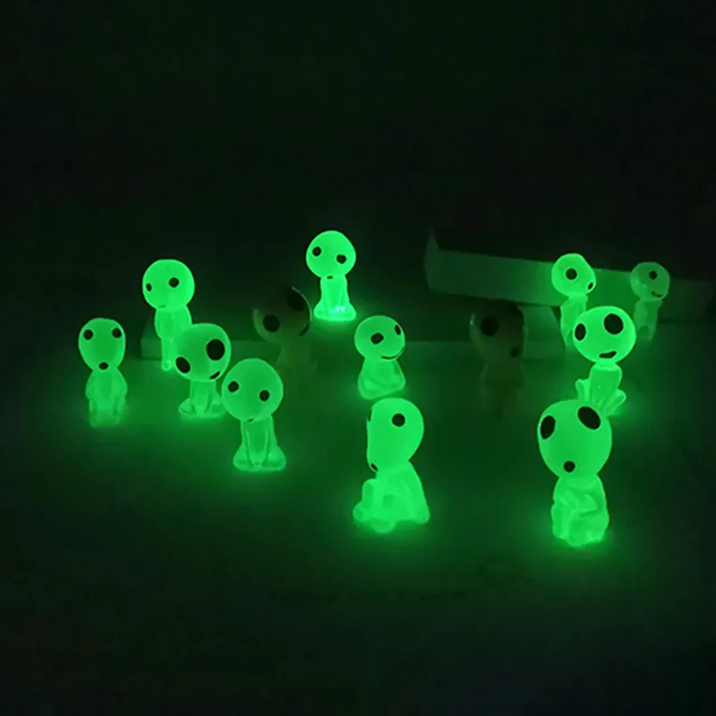 Resin Art Light - شخصيات كوداما المضيئة الصغيرة لتزيين أحواض
