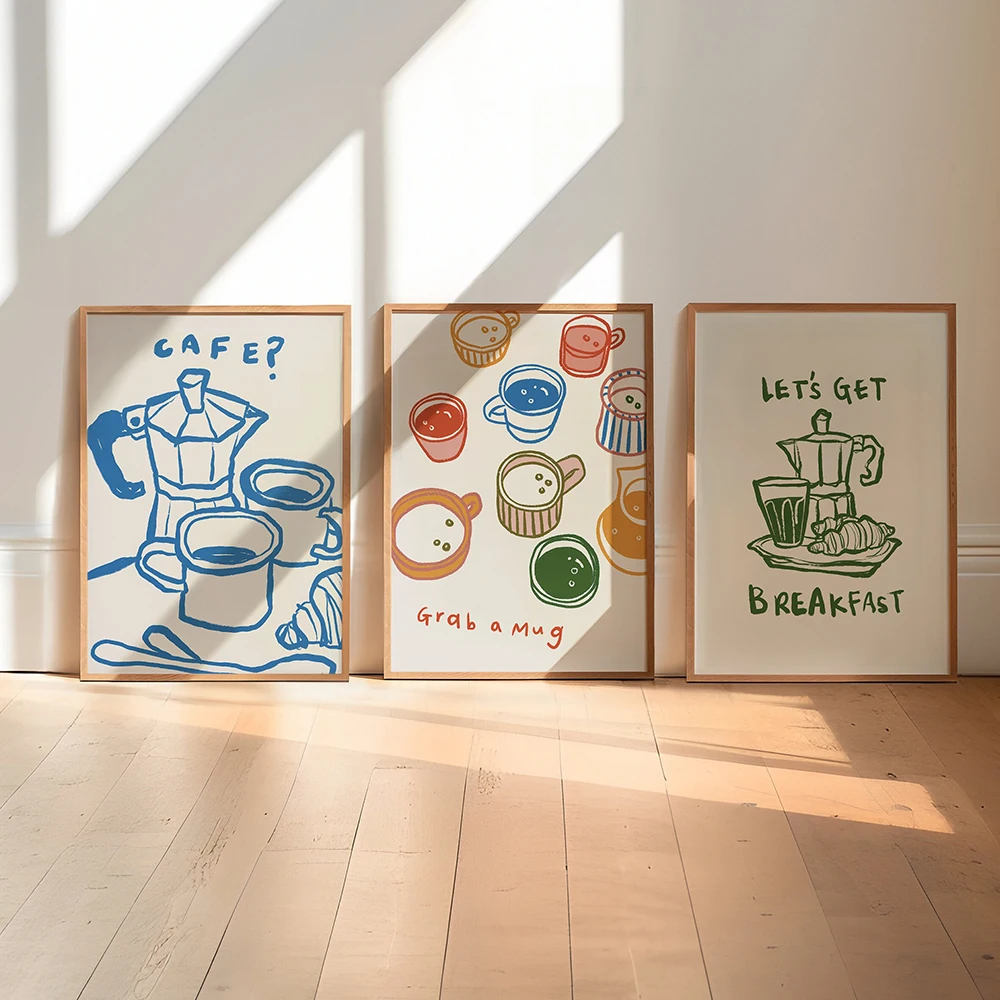Resin Art Quotes - ملصقات فنية جدارية للقهوة، مطبوعات رسم