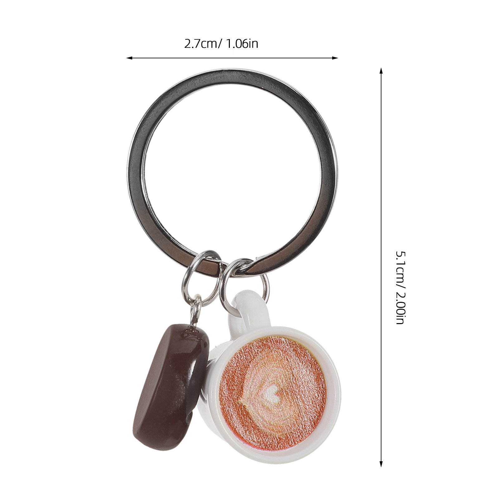سلسلة مفاتيح على شكل حبة قهوة  - مراجعة Resin Art Keychain Design وسعره