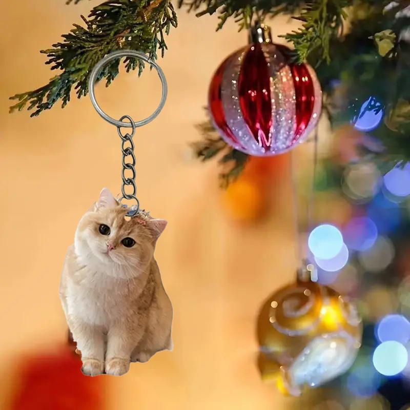 أبيض وأسود القط المفاتيح 2d ال - مراجعة Resin Art Keychain Design وسعره