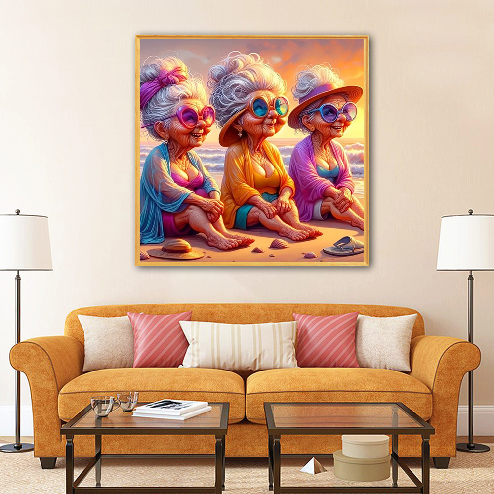 موموارت الماس اللوحة سيدة عجوز - مراجعة Resin Art On Wall وسعره
