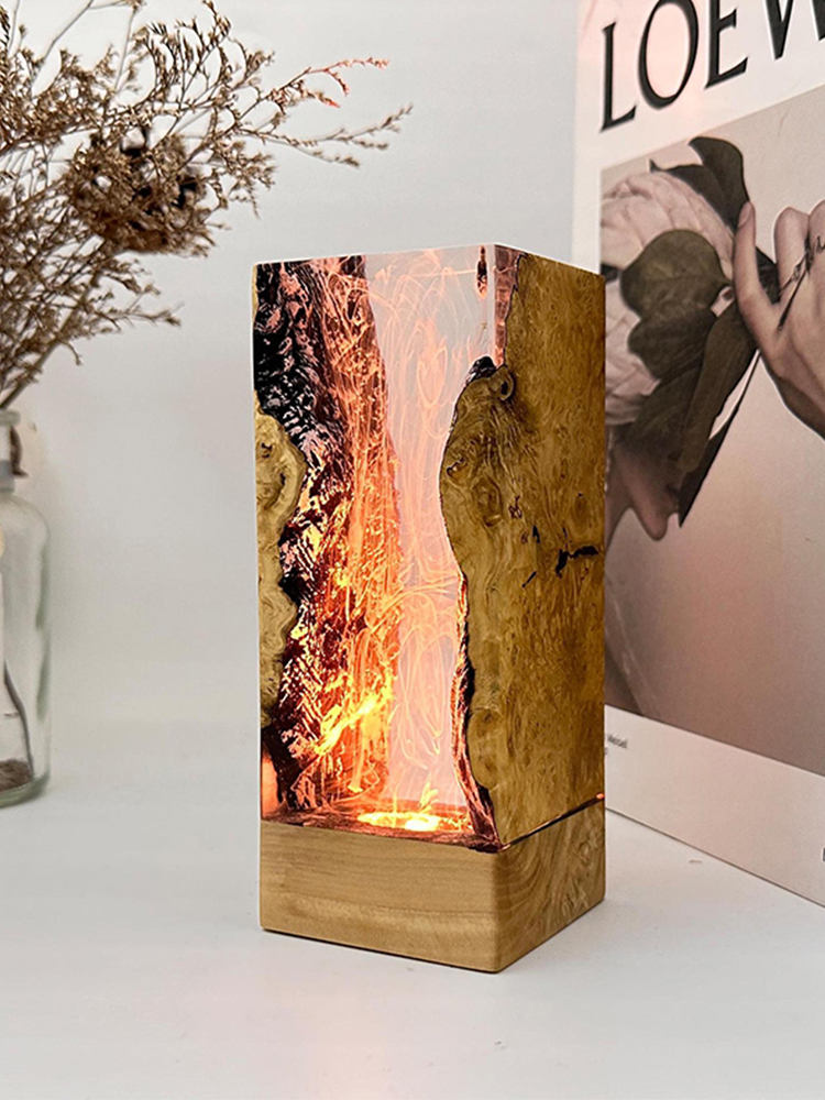 مصباح طاولة من الراتنج بتصميم  - مراجعة Resin Art Light وسعره