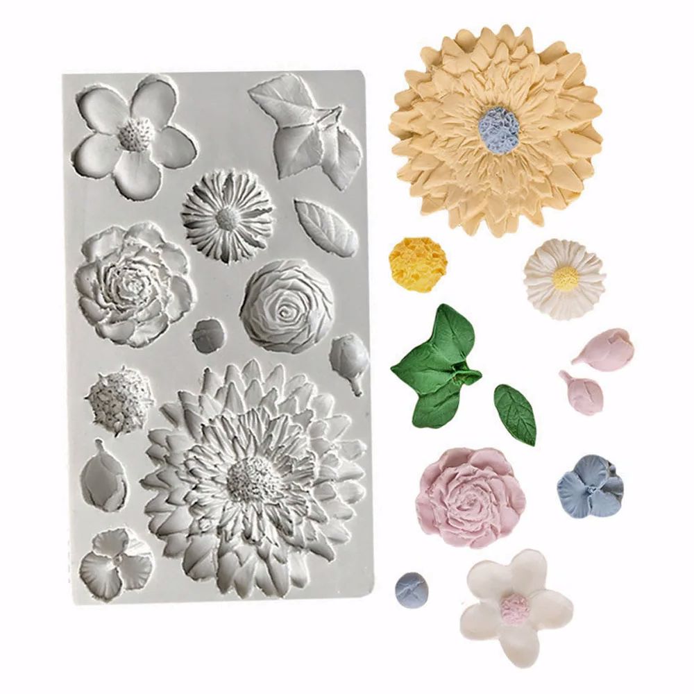 بتلات وأوراق عباد الشمس قالب ف - مراجعة Resin Art Rose Petals وسعره
