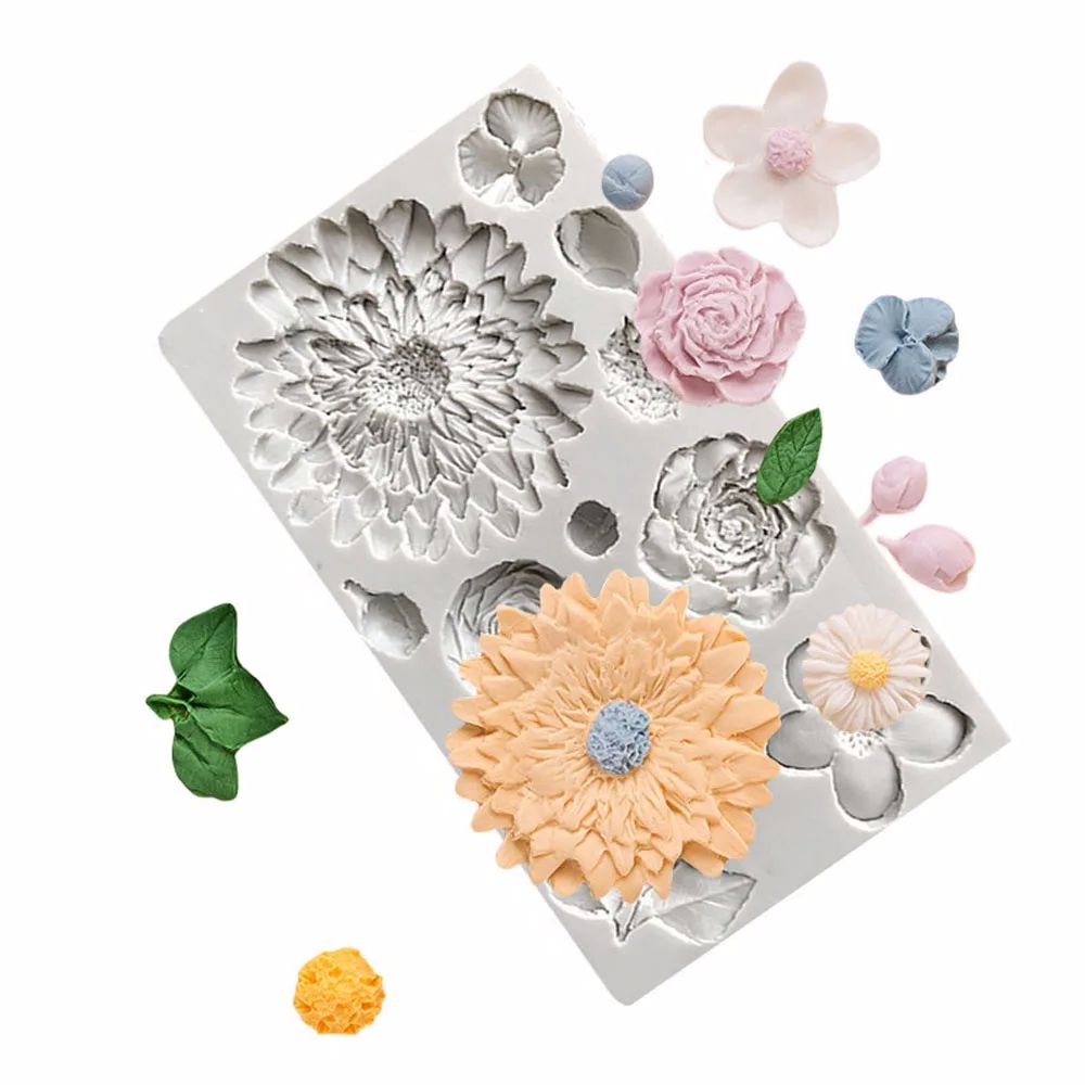 بتلات وأوراق عباد الشمس قالب ف - مراجعة Resin Art Rose Petals وسعره