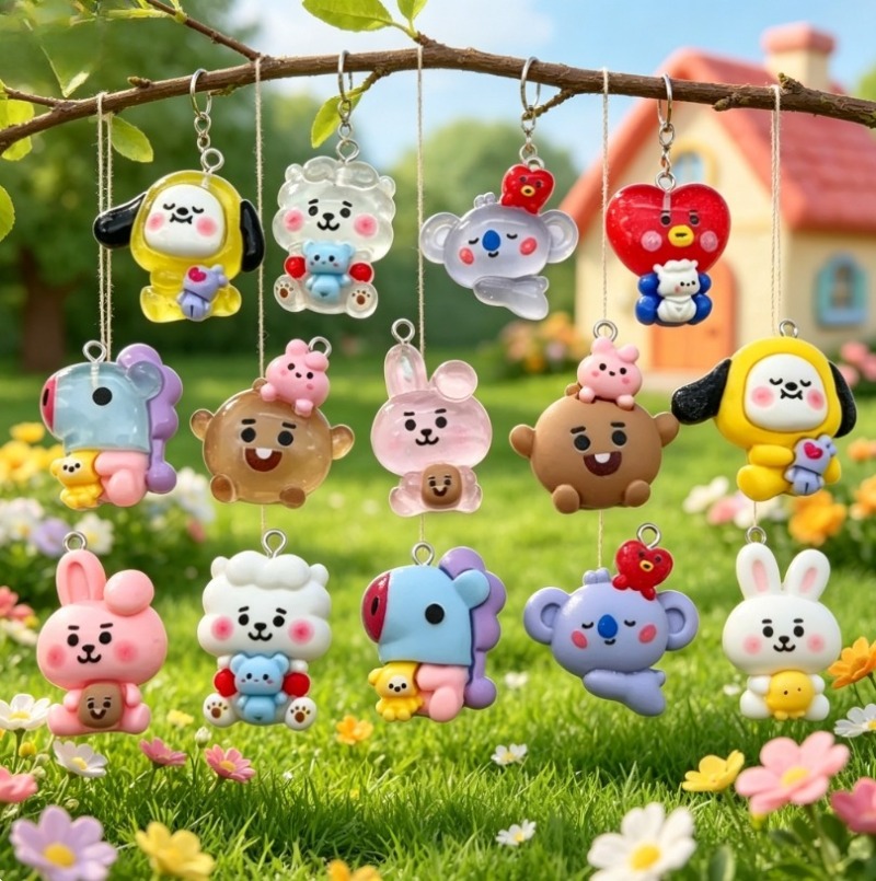 7 قطع من إكسسوارات BT21 الكرتو - مراجعة Resin Art Jewellery Kit وسعره