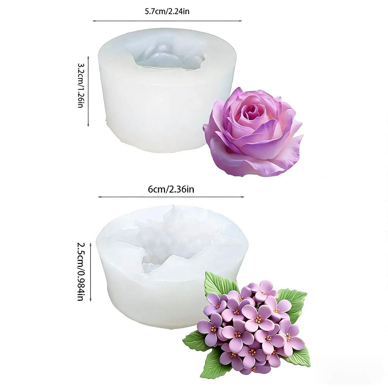 قطعتان من قوالب السيليكون لزهر - مراجعة Resin Art Rose Petals وسعره