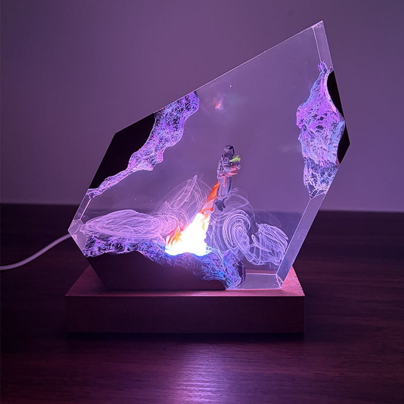 مصباح طاولة على شكل كائن حي من - مراجعة Resin Art Light وسعره