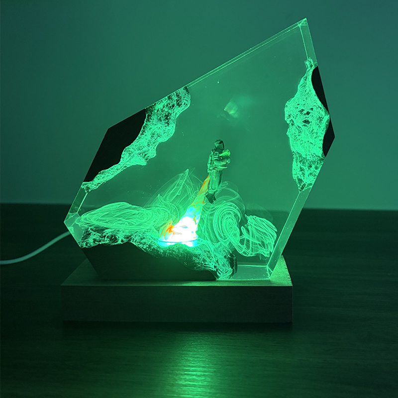 مصباح طاولة على شكل كائن حي من - مراجعة Resin Art Light وسعره