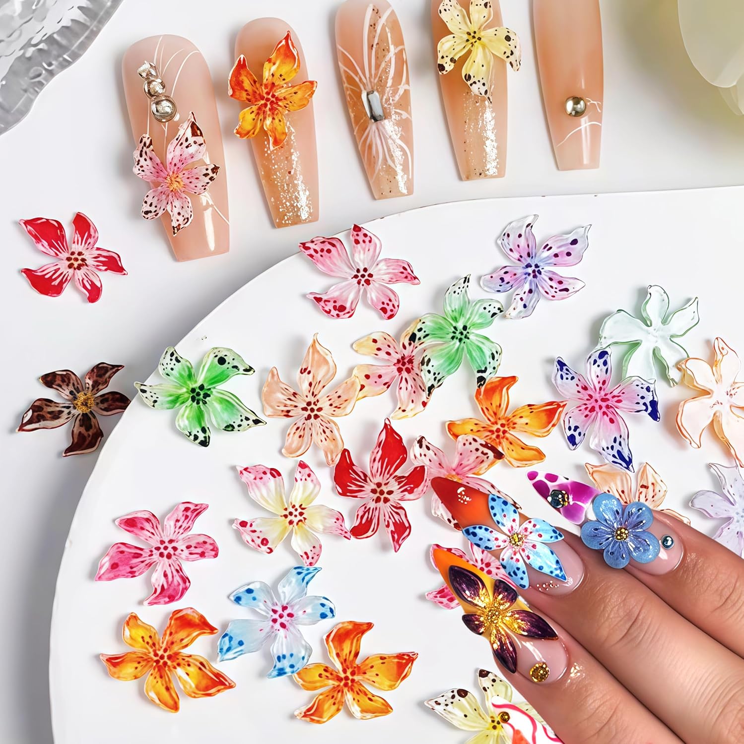 20/40/60/80 قطعة زهرة كريستال  - مراجعة Resin Art Rose Petals وسعره